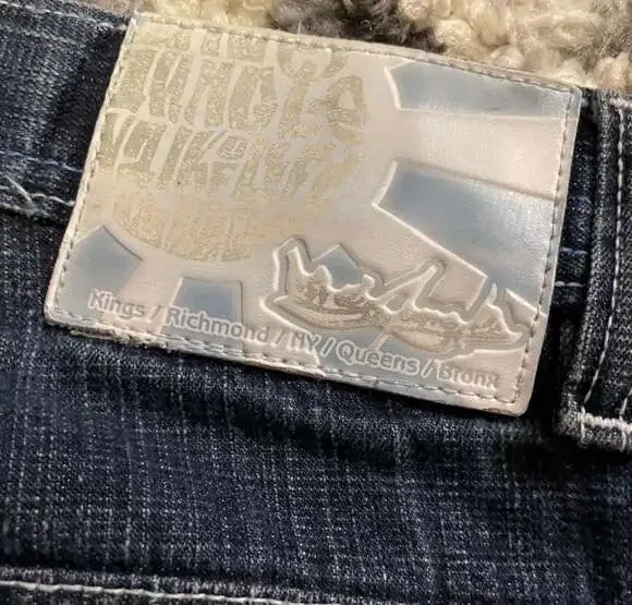 Vintage Y2K 5ive Jungle & Co. Baggy Embroidered Jeans Size 30 - Picture 5 of 7